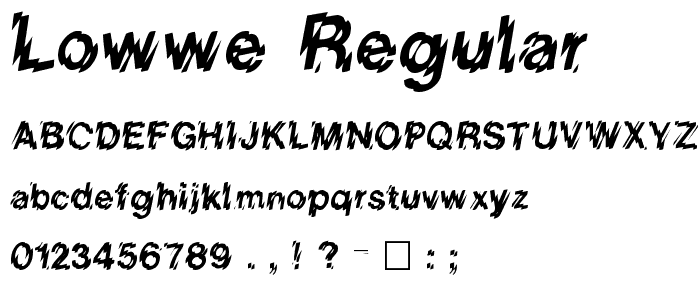 LowWe Regular font
